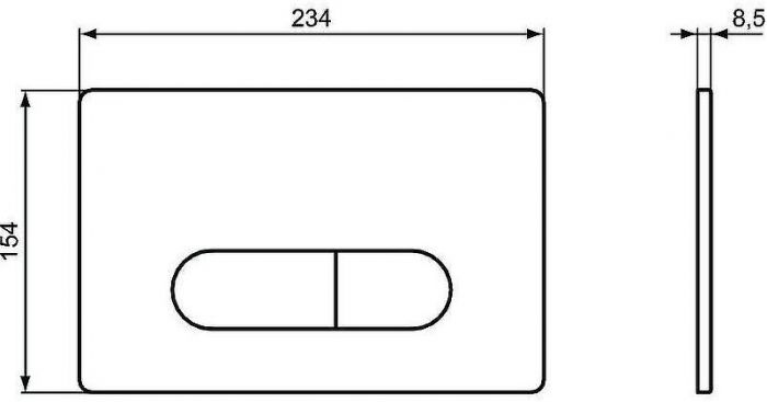 Комплект унитаза с инсталляцией Ideal Standard i.Life B IP001401 с сиденьем Микролифт и клавишей смыва Хром