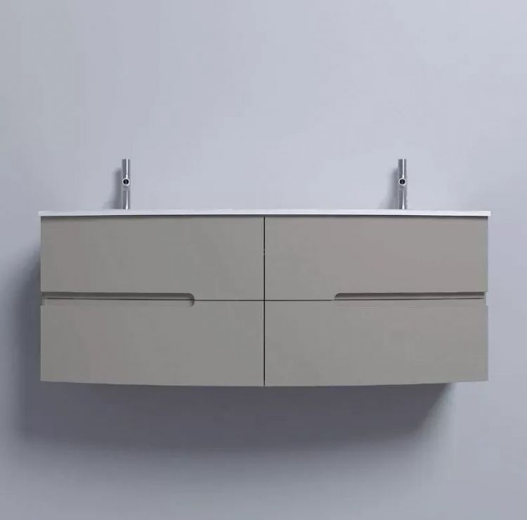 Тумба под раковину Jacob Delafon Nona 140 см EB1891RU-N21, глянцевый серый титан Тумба под раковину Jacob Delafon Nona 140 см EB1891RU-N21, глянцевый серый титан