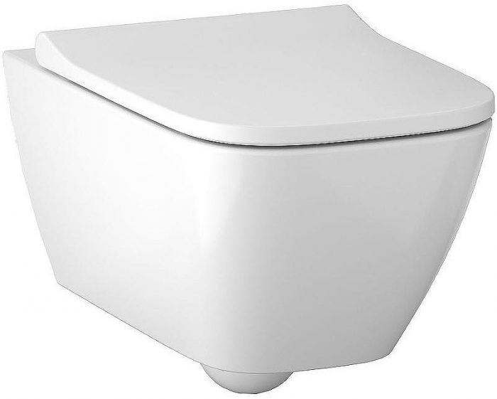 Унитаз Geberit Smyle Square 500.685.01.2 подвесной с сиденьем Микролифт