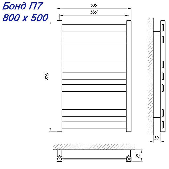 Полотенцесушитель электрический масляный Laris Бонд Полотенцесушитель электрический масляный Laris Бонд