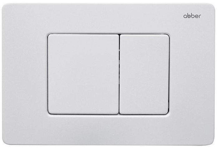 Комплект унитаза Abber Rechteck AC1201MB-AC0105-AC0120MW с сиденьем Микролифт и клавишей смыва цвет Белая матовая