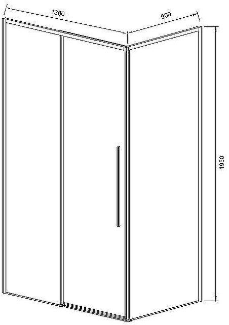 Душевой уголок Vincea Slim-N 130x90 VSR-4SN9013CL профиль Хром стекло прозрачное