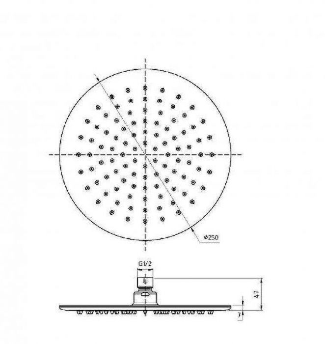 Верхний душ Cezares Articoli Vari CZR-H-SPIC-25 Хром