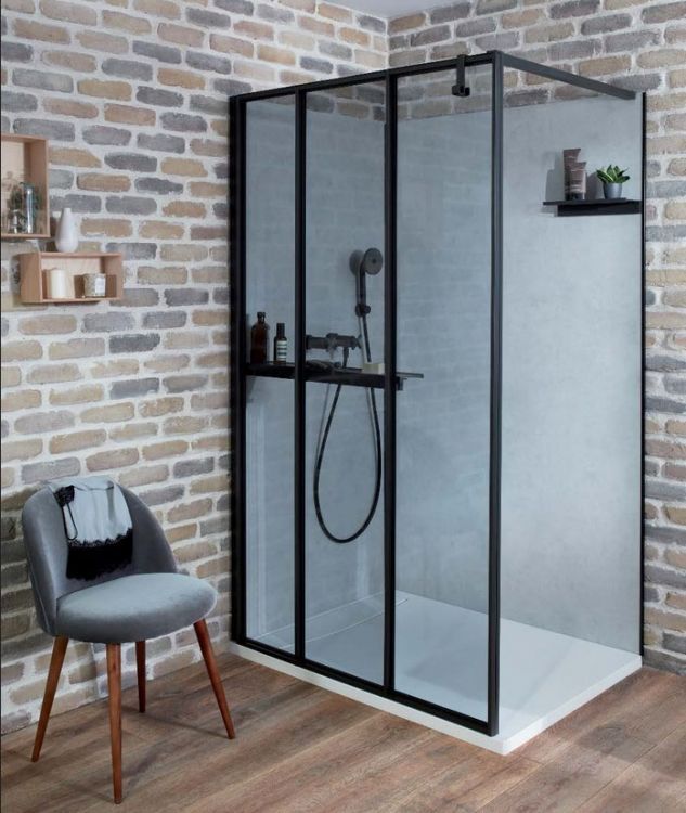 Душевой уголок Jacob Delafon Nouvelle Vague 35x200, E94WS30-VTG тонированное серое стекло