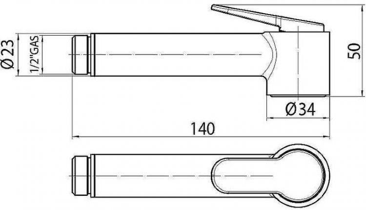 Гигиенический душ со смесителем Bossini Paloma Brass E37005B.030 Хром