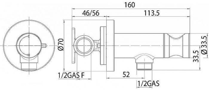 Гигиенический душ со смесителем Bossini Paloma Brass E37005B.030 Хром