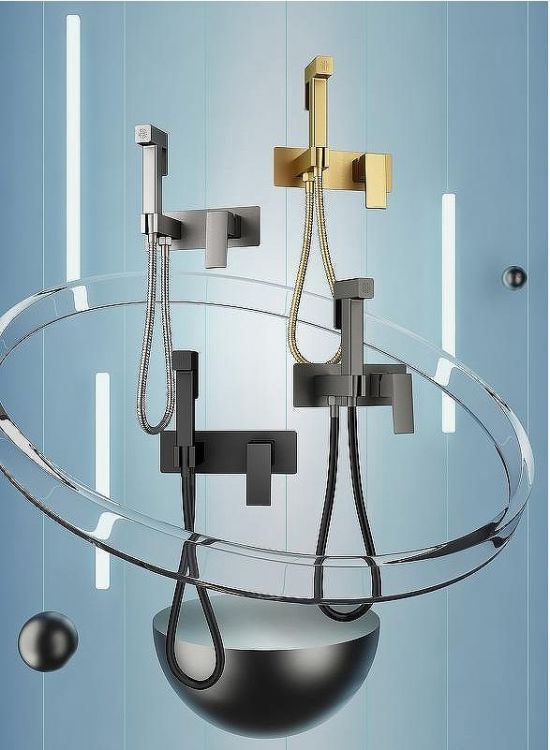 Гигиенический душ со смесителем Splenka S01.52.03 Золото матовое Гигиенический душ со смесителем Splenka S01.52.03 Золото матовое