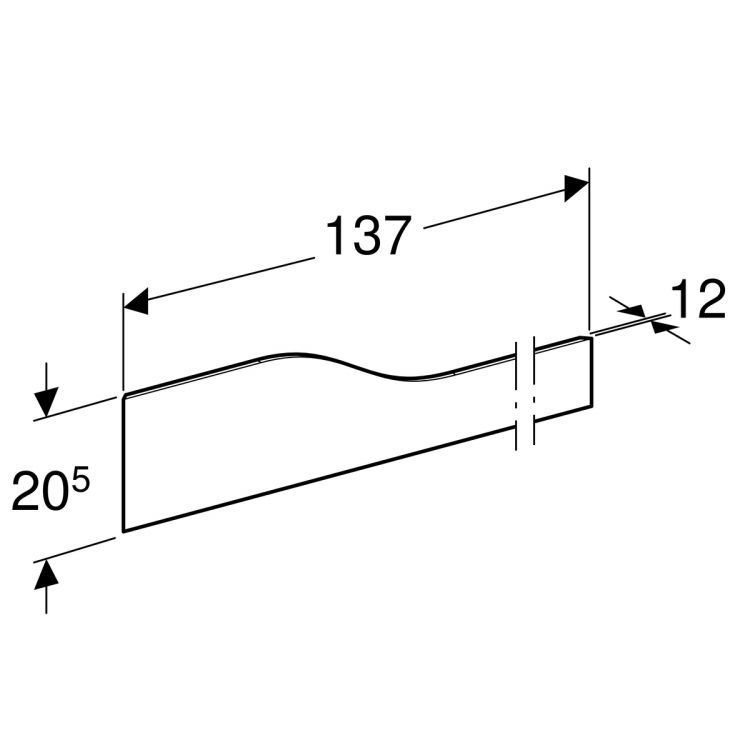 Декоративная панель Geberit Bambini (фронтальная) для детской раковины, под три смесителя, lнижняя раковина справа, Varicor®: цвет красный no. 227 Декоративная панель Geberit Bambini (фронтальная) для детской раковины, под три смесителя, lнижняя раковина справа, Varicor®: цвет красный no. 227