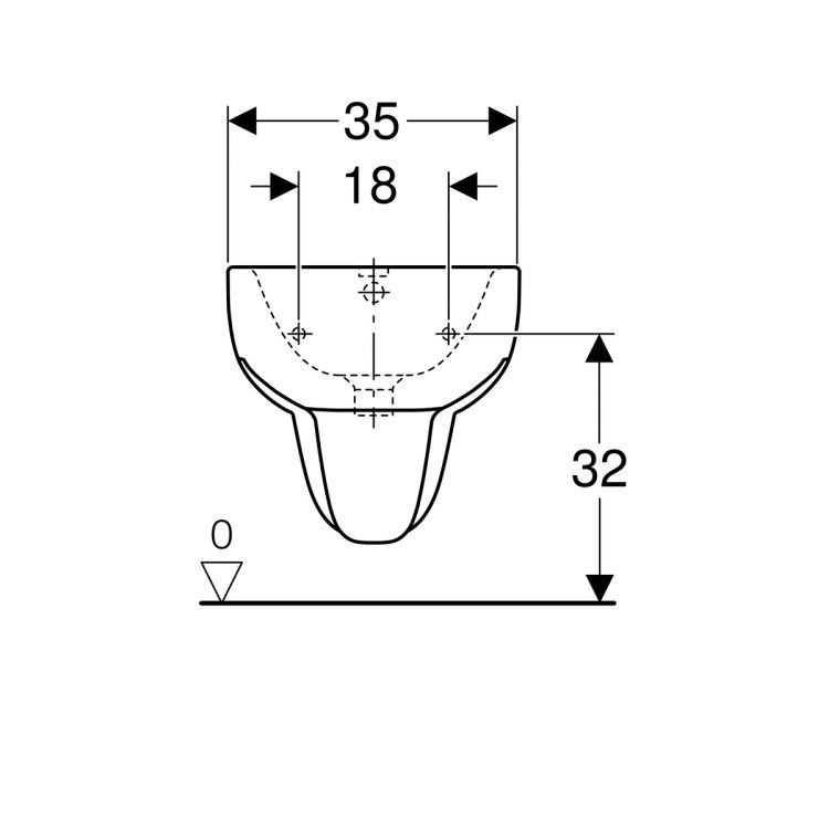 Биде подвесное Geberit Smyle, глубина 54 см Биде подвесное Geberit Smyle, глубина 54 см