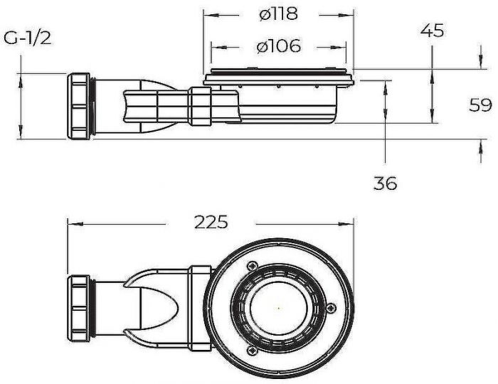 Душевой поддон из искусственного камня BelBagno Uno 90x90 TRAY-MR-UNO-R-90-550-35-W-CR Белый