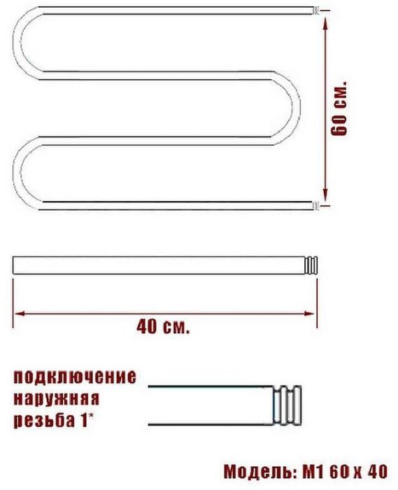 Водяной полотенцесушитель Ника Simple М 60/40 Бронза