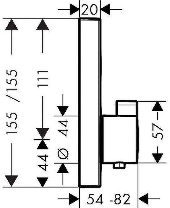 Смеситель для душа Hansgrohe ShowerSelect 15763000 с термостатом Хром