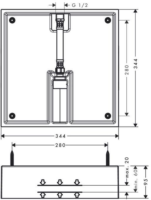 Hansgrohe Скрытая часть д/Raindance E 400 1j.