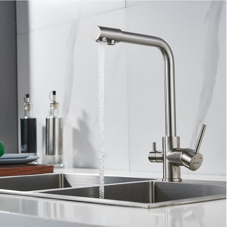 Смеситель для кухни Shevanik S328L цвет Сатин