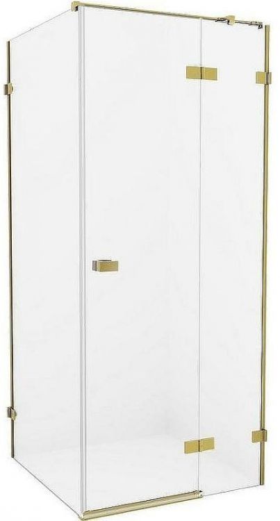 Душевой уголок New Trendy Avexa Gold 90х70 R EXK-1741 профиль Брашированное золото стекло прозрачное