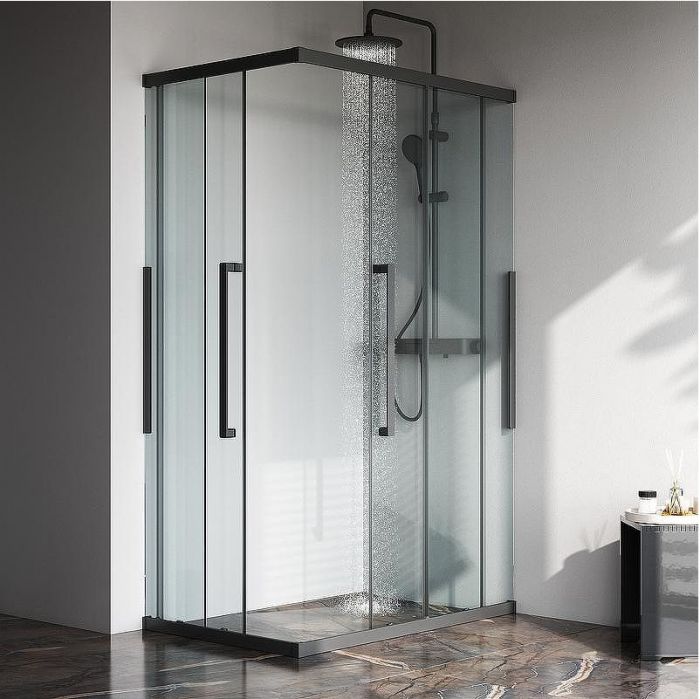 Душевой уголок AM.PM Func 120x80 W84G-403-12080-BT профиль Черный матовый стекло прозрачное