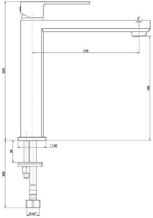 Смеситель для раковины Paini Grazia 21PZ205M Черный матовый