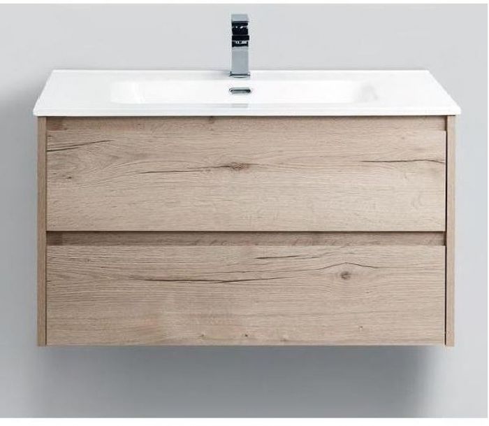 Тумба под раковину BelBagno Kraft 100 KRAFT-1000-2C-SO-RGB подвесная Белый дуб Галифакс