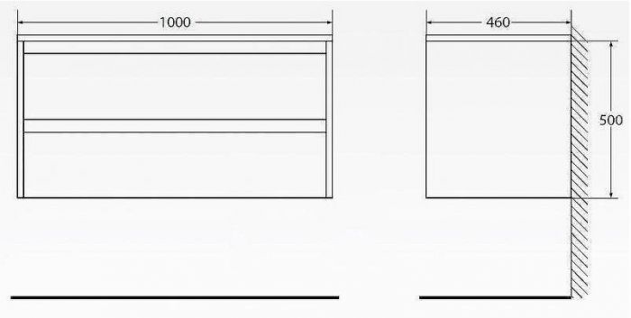 Тумба под раковину BelBagno Kraft 100 KRAFT-1000-2C-SO-RGB подвесная Белый дуб Галифакс