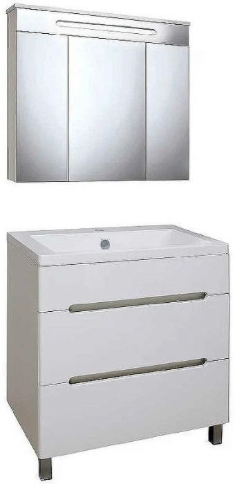 Тумба под раковину Runo Парма 75 00000001141 Белая