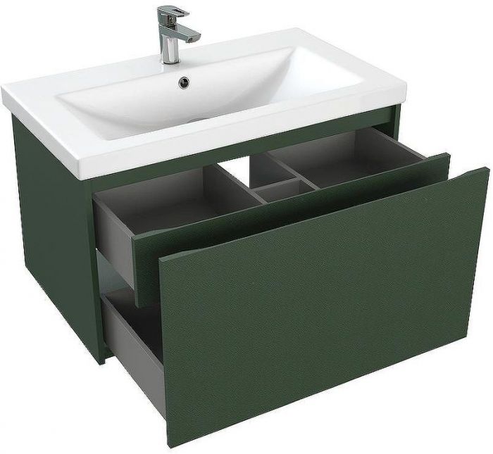 Тумба под раковину Cersanit Grande 80 64303 подвесная Зеленая