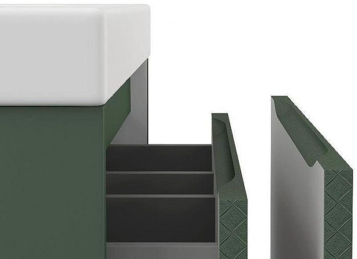 Тумба под раковину Cersanit Grande 80 64303 подвесная Зеленая