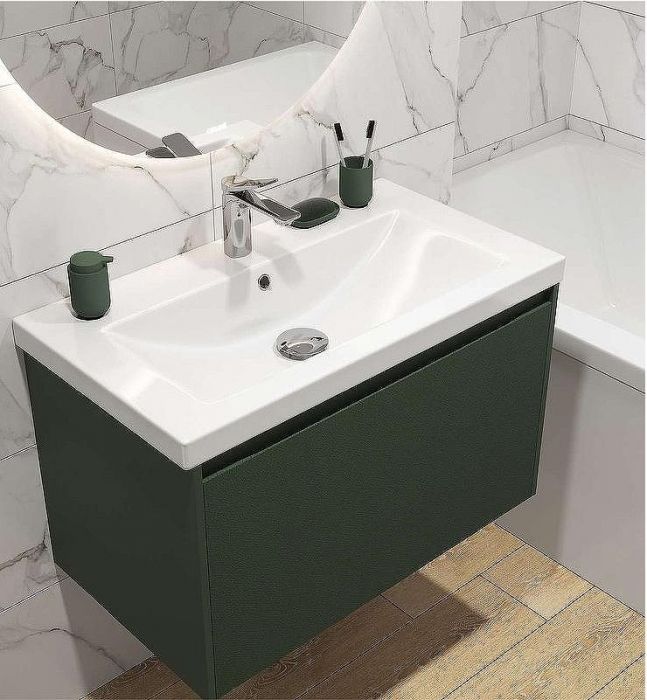Тумба под раковину Cersanit Grande 80 64303 подвесная Зеленая