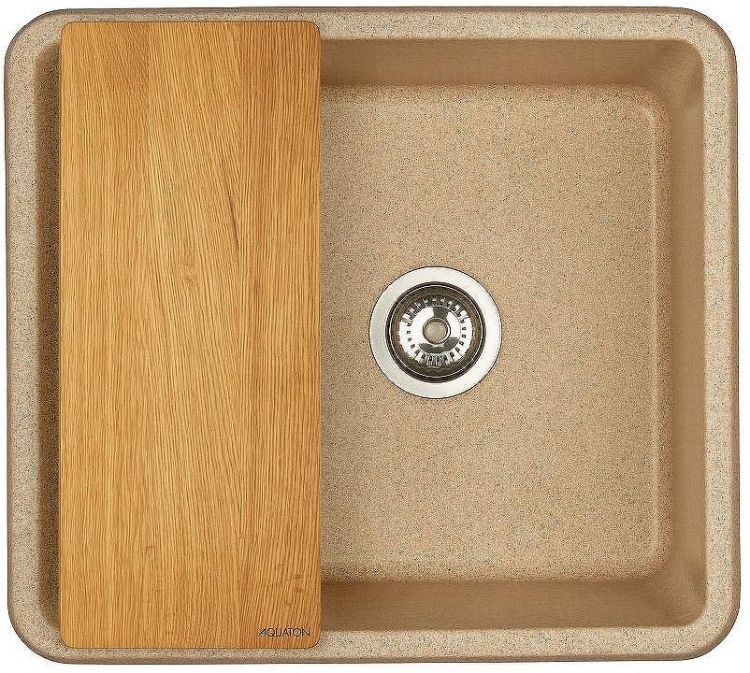 Кухонная мойка Aquaton Беллис 57 1A724932BS220 Песочная Кухонная мойка Aquaton Беллис 57 1A724932BS220 Песочная