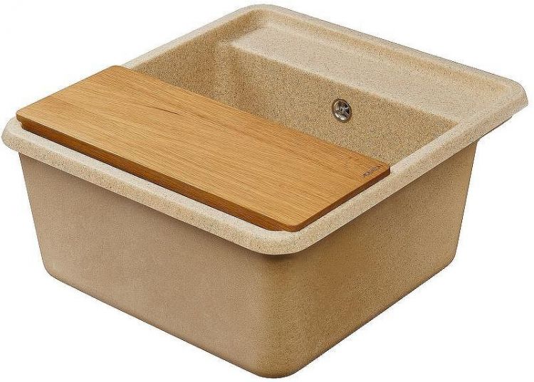 Кухонная мойка Aquaton Беллис 57 1A724932BS220 Песочная Кухонная мойка Aquaton Беллис 57 1A724932BS220 Песочная