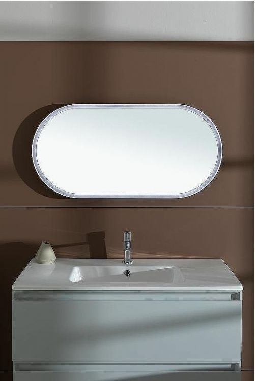 Зеркало Allen Brau Infinity 50 1.21016.BL с подсветкой Черное с сенсорным выключателем