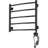 Электрический полотенцесушитель Domoterm Калипсо П5 500x500 ER Черный матовый