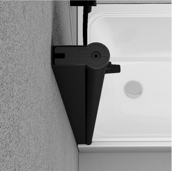 Шторка на ванну AM.PM Gem 80 W90BS-D080-140BT профиль Черный матовый стекло прозрачное