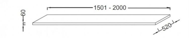 Столешница Jacob Delafon Parallel 180 cм, EB52-1800-E10 без отверстий квебекский дуб Столешница Jacob Delafon Parallel 180 cм, EB52-1800-E10 без отверстий квебекский дуб