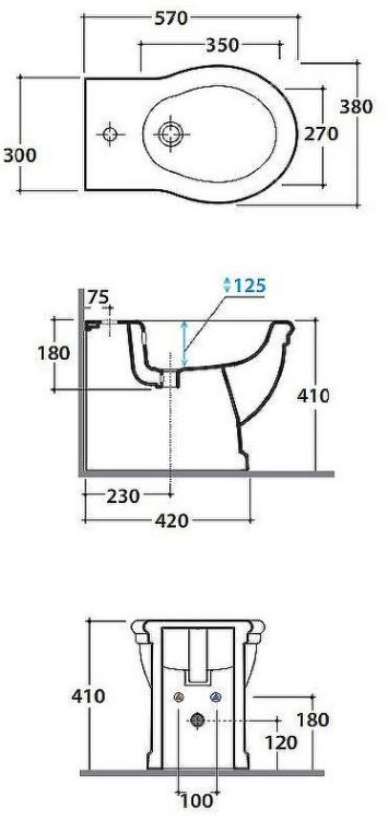 Биде Globo Paestum PA026.BI*1 Белое