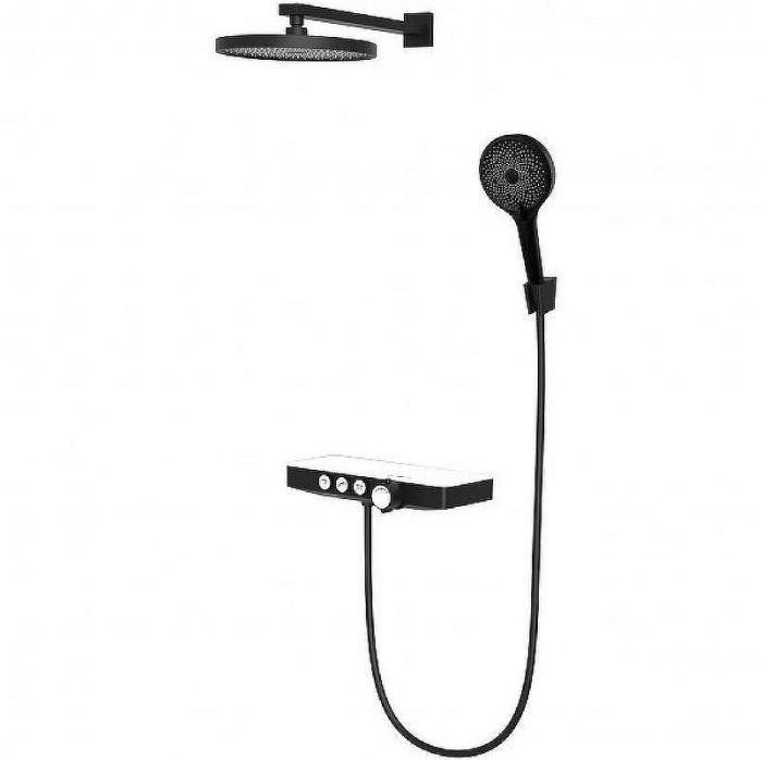 Душевая система Berges Morans 075004 Черная матовая