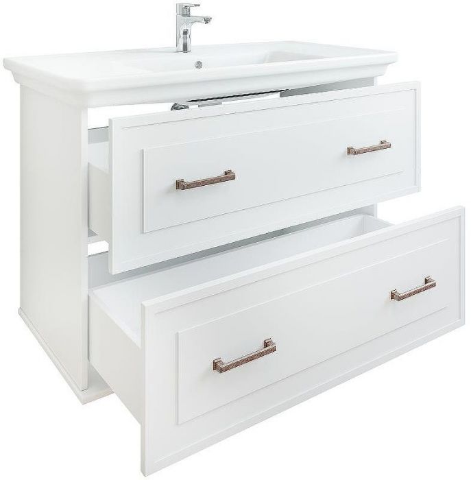 Тумба под раковину Sanflor Модена 105 С04615 подвесная Белая матовая