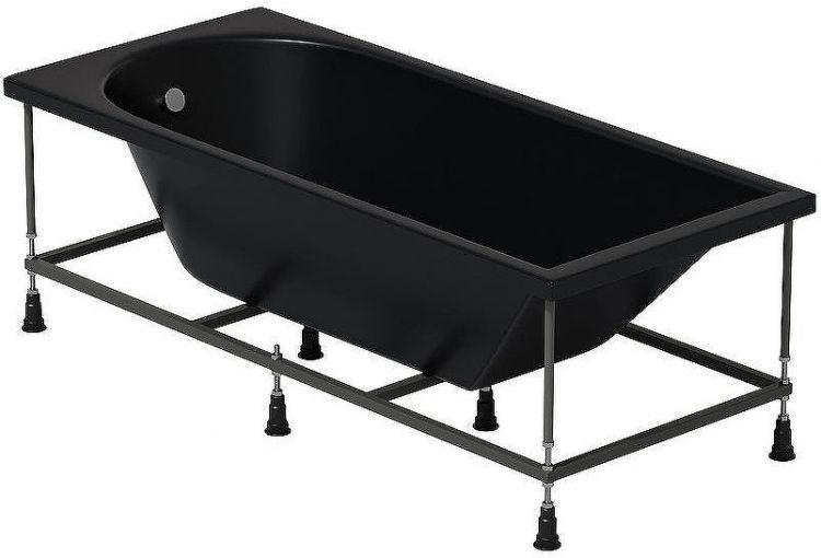 Акриловая ванна Corpa Nera Francesca 170x75 CN05024BLM Черная матовая без гидромассажа