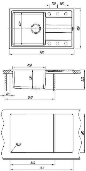 Кухонная мойка Florentina Комби-780 21.395.D0780.201 Жасмин