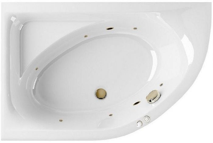 Акриловая ванна Excellent Aquarella 150x100 L WAEX.ARL15.SOFT.BR с гидромассажем