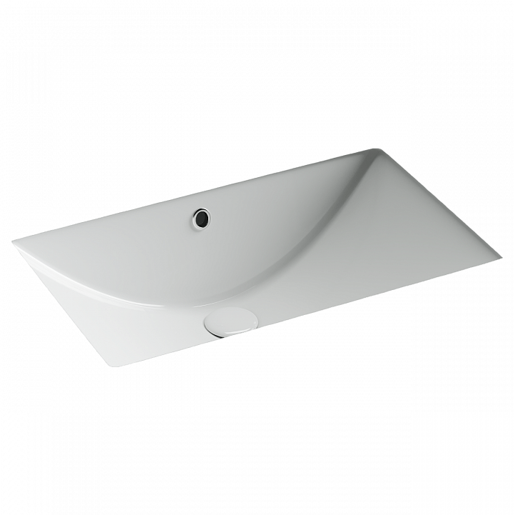 Раковина встраиваемая снизу CERAMICANOVA Era прямоугольной формы с отверстием слива- перелива CN6082