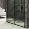 Душевая дверь Maybah Glass MGD-1277-6 1500x1950 раздвижная профиль Черный стекло прозрачное