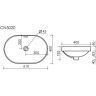 Умывальник CERAMICANOVA Element овальный встраиваемый сверху в столешницу CN5020