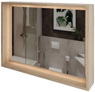 Зеркало ЗОВ Парма 60 PZD60 с подсветкой цвет Дуб медовый