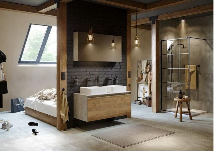 Корпус тумбы под раковину Aqwella 5 Stars Mobi 120 MOB0112BS подвесной Бетон светлый