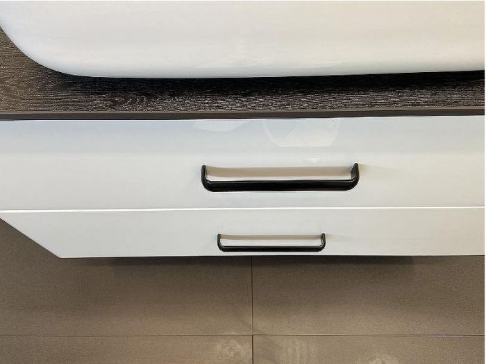 Тумба с раковиной Comforty Амстердам 95 00-00005494 подвесная Белый глянец