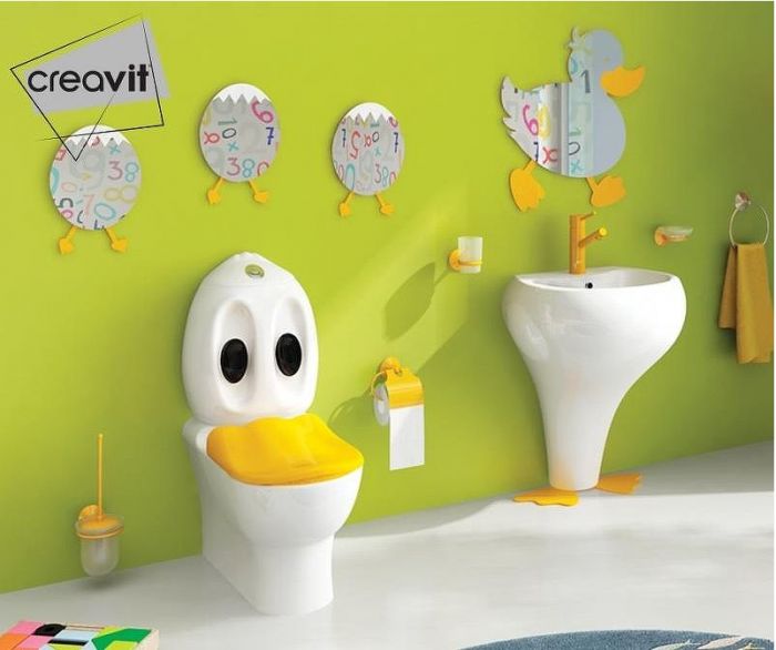 Унитаз биде Creavit Ducky DC360-00CB00E-0000 детский Белый без бачка и сиденья