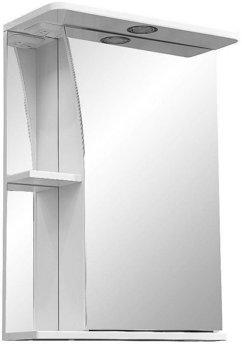 Зеркальный шкаф Stella Polar Волна Винчи 50 SP-00000034 с подсветкой Белый