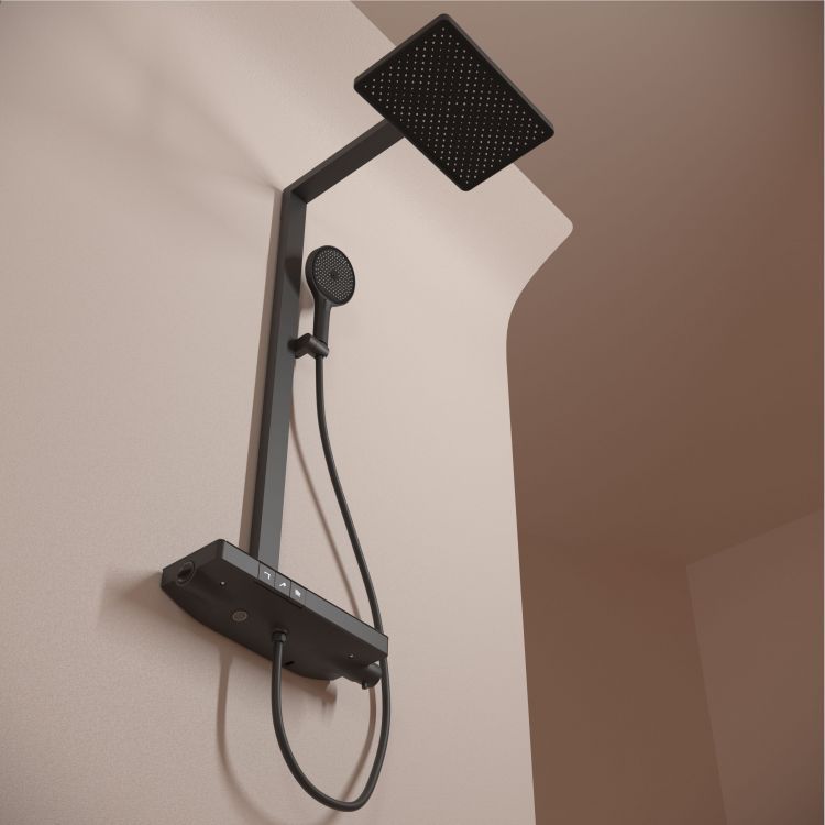 Душевая система Sancos Vos с термостатом черный,SC6100MB