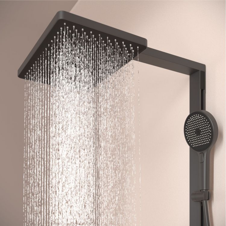 Душевая система Sancos Vos с термостатом черный,SC6100MB