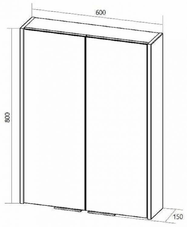 Зеркальный шкаф 1MarKa Gaula 60 У92511 White